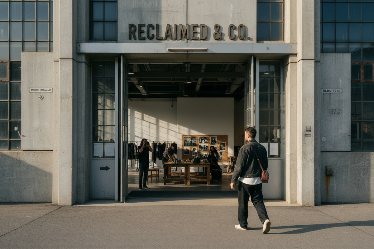 RECLAIMED & CO. Future Archive Hero with Engraved Sign
