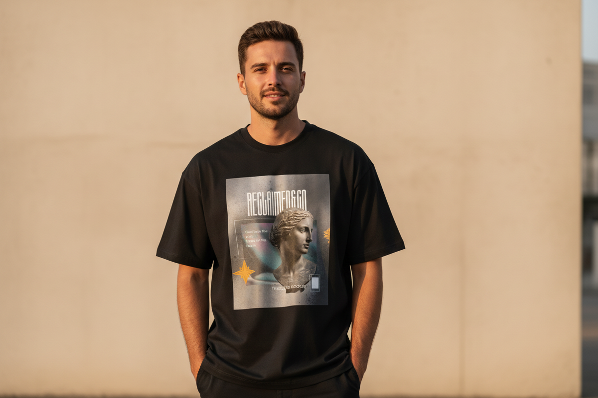 Vaporwave Tee on Model