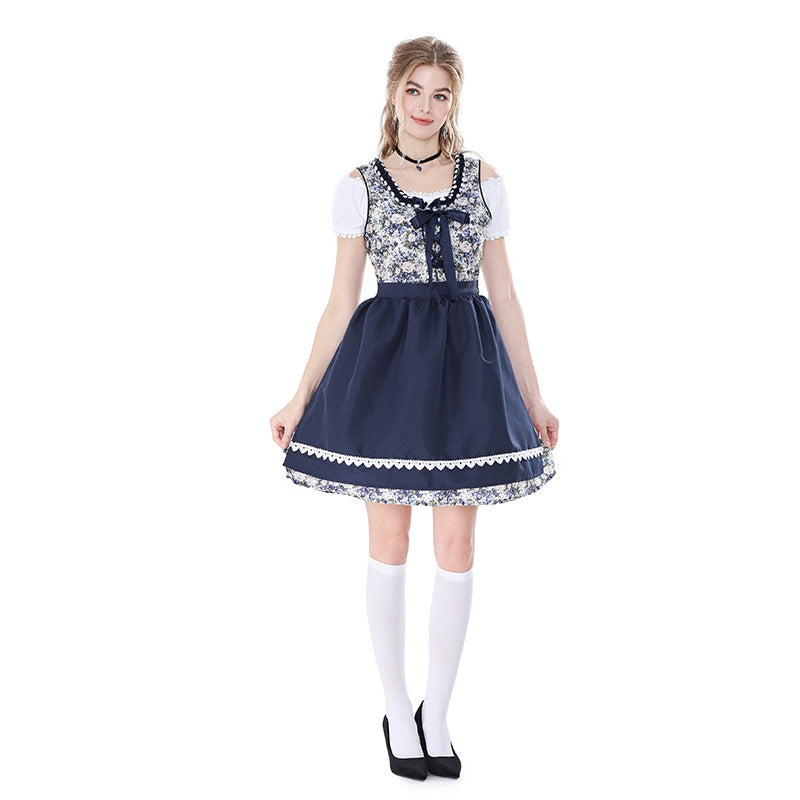 Ladies Floral Bavarian Dress German Beer Festival Traditional Costume Adult Halloween Costume New Style