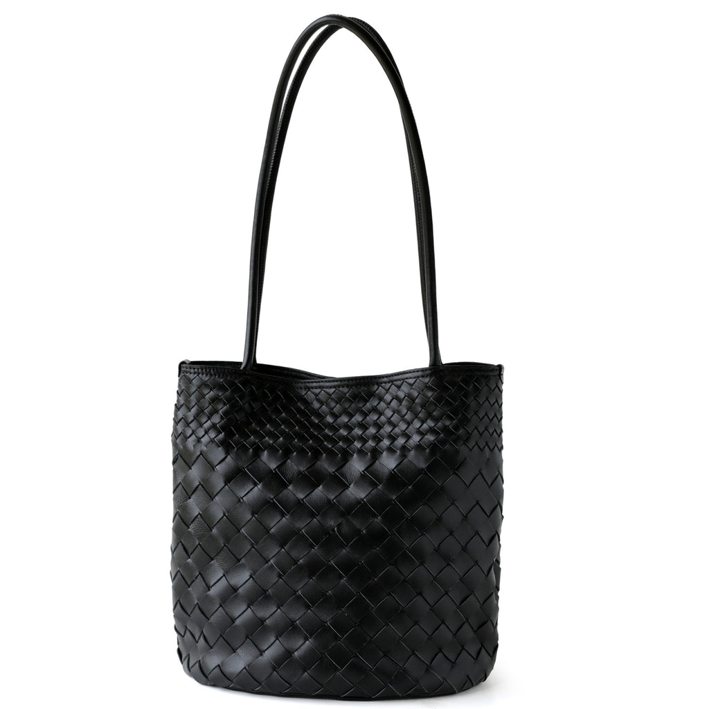 Woven bucket bag single shoulder women's bag