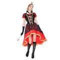 Queen of Hearts Costume Halloween Cosplay Poker Queen Tuxedo Outfit
