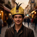 Indian Hat Prince Hat, Funny Party Costume Hat for Festivals, Dance Events, and Performances