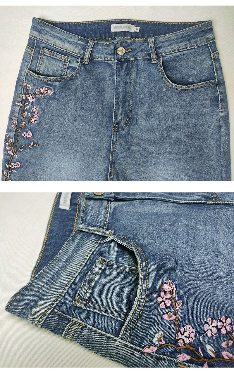 High-Waisted Vintage Stretchy Slim-Fit Flared Denim Pants for Women