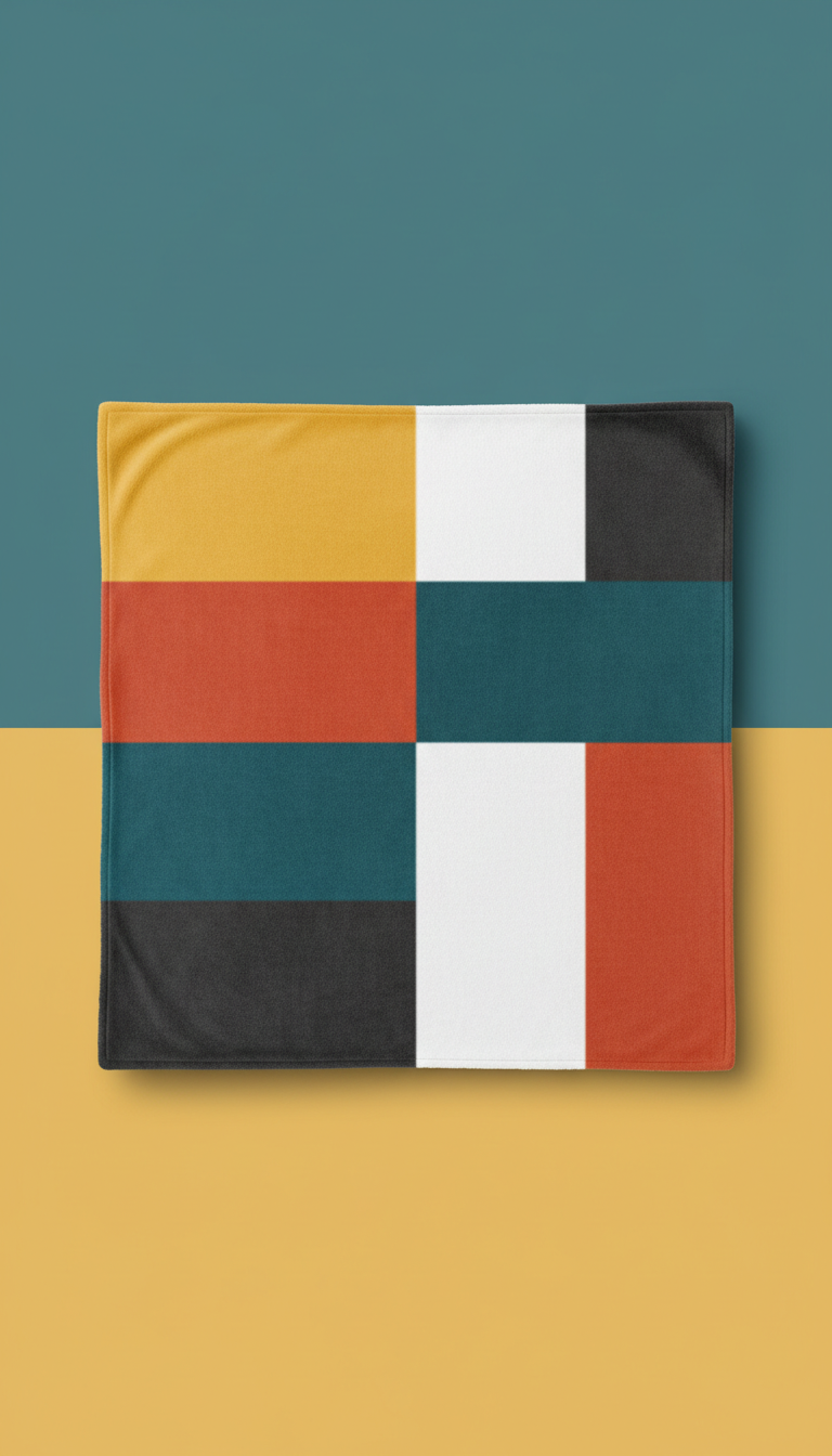 Patchwork Fleece Throw from Mixed Fabrics