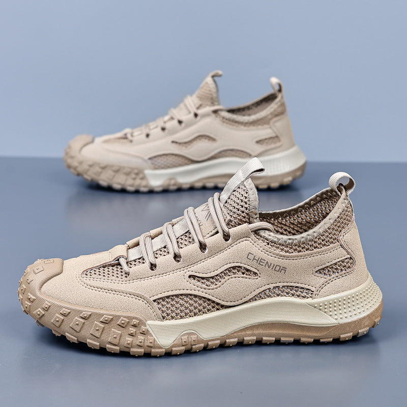 Work Safety Shoes for Men, Breathable Mesh Casual Shoes, Slip-Resistant Durable Hiking Shoes