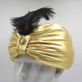 Golden Shiny Indian Hat Ethnic Feather Hat Funny Hat, Arabic Hat, Performance Costume Accessory