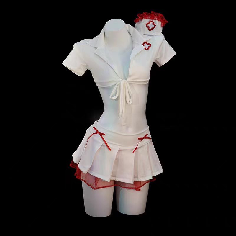 GJ Trick "Sweetheart Nurse" Sexy Costume Role Playing Clothes Small Breasts Romantic Fun Uniform qqny Underwear