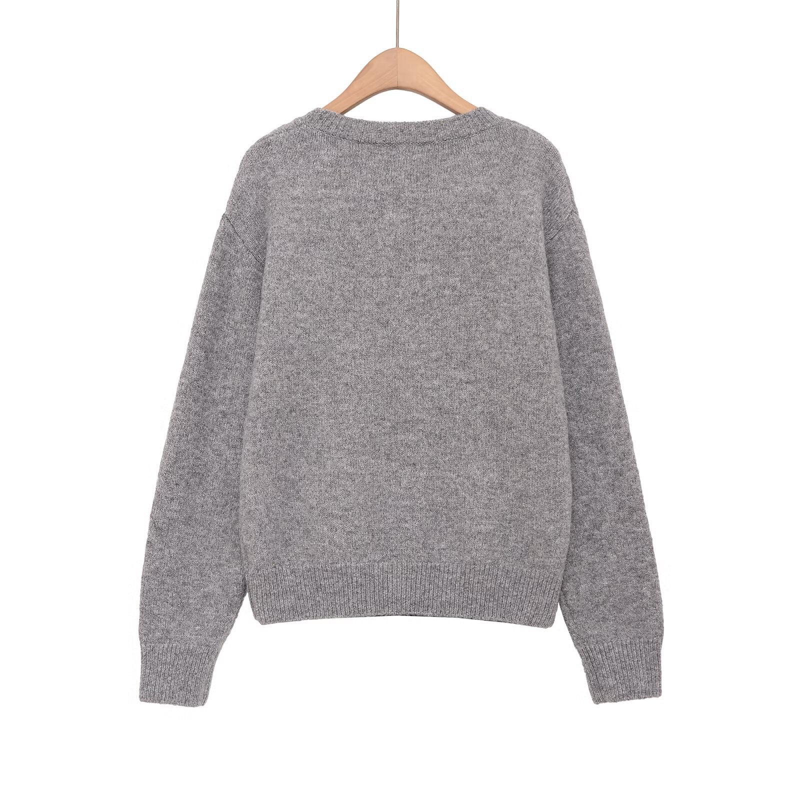Handmade Jacquard Round Neck Knitted Shirt for Cats
