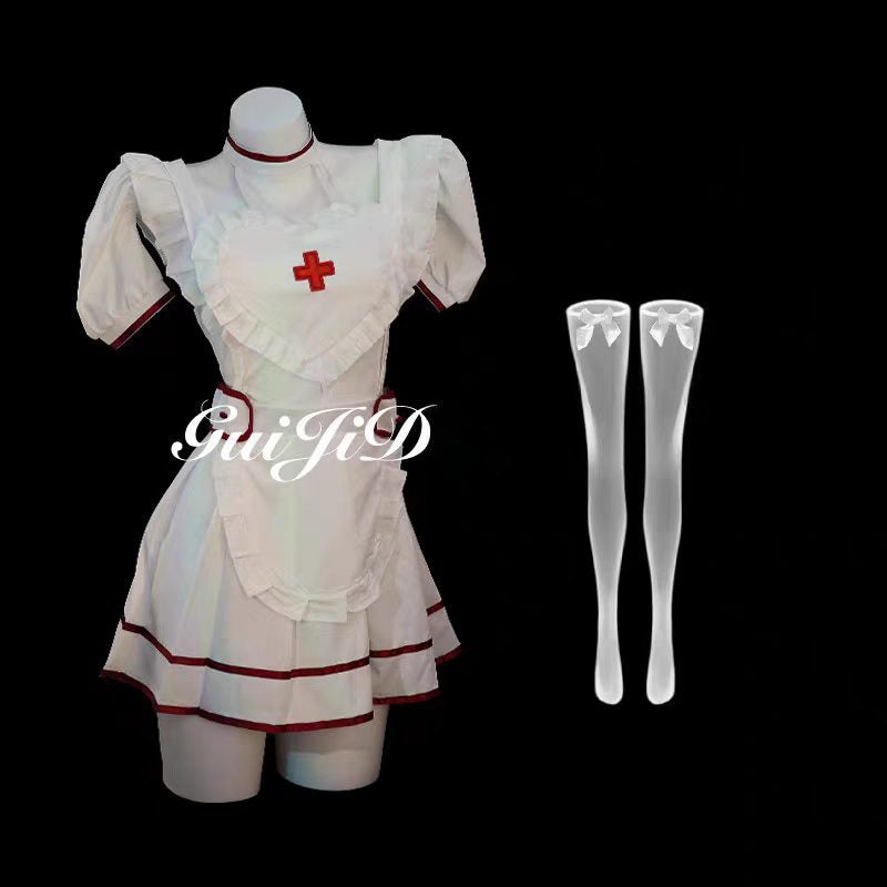 GJ Trick "Sweetheart Nurse" Sexy Costume Role Playing Clothes Small Breasts Romantic Fun Uniform qqny Underwear