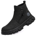 Welders' labor protection anti smashing and anti piercing work anti spark protection and safety shoes