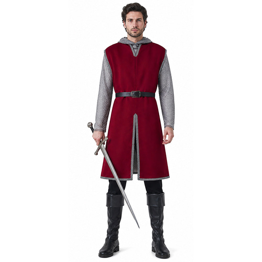 New Medieval Knight Cosplay Costume for Halloween Role Play Warrior Battle Knight Cosplay
