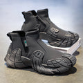 Men's waterproof and anti slip labor protection Martin boots with plush cotton shoes