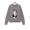 Handmade Jacquard Round Neck Knitted Shirt for Cats