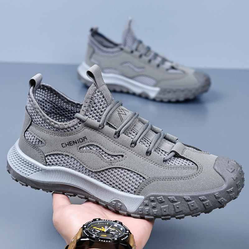 Work Safety Shoes for Men, Breathable Mesh Casual Shoes, Slip-Resistant Durable Hiking Shoes