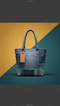 Upcycled Denim Tote with Patch Pocket