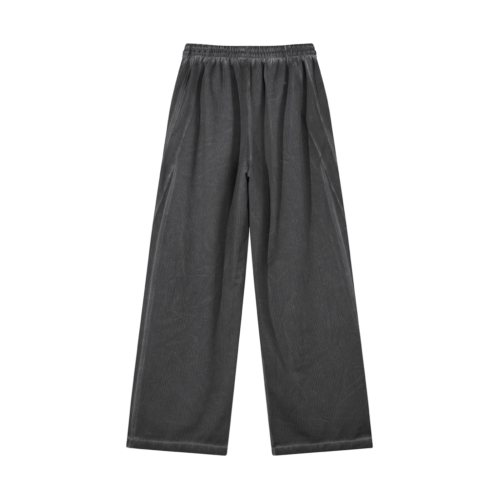 Unisex Vintage Wash Wide Leg Mesh Sweatpants