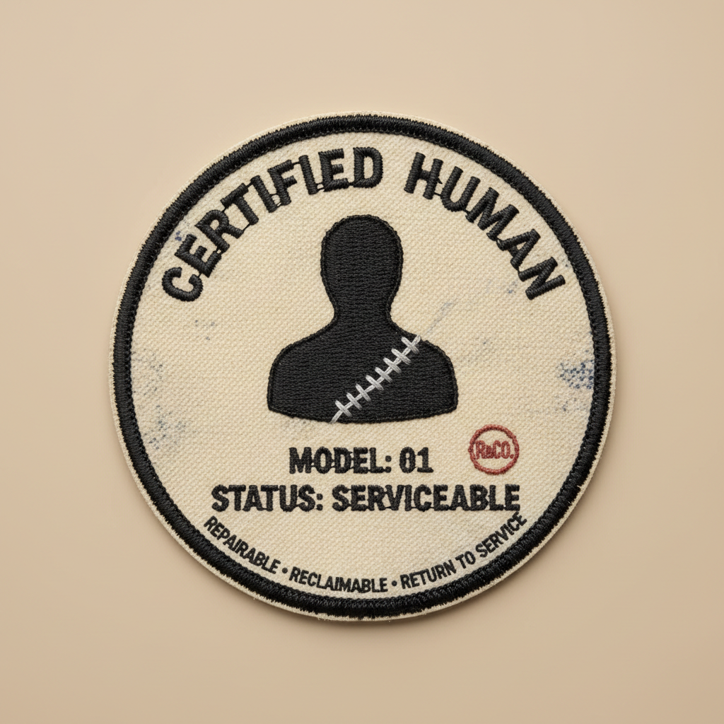 Certified Human V2 — RECLAIMED & CO. Embroidered Inspection Badge