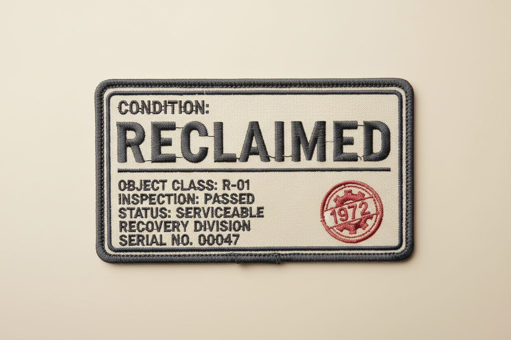 Condition: Reclaimed — RECLAIMED & CO. Embroidered Inspection Plate