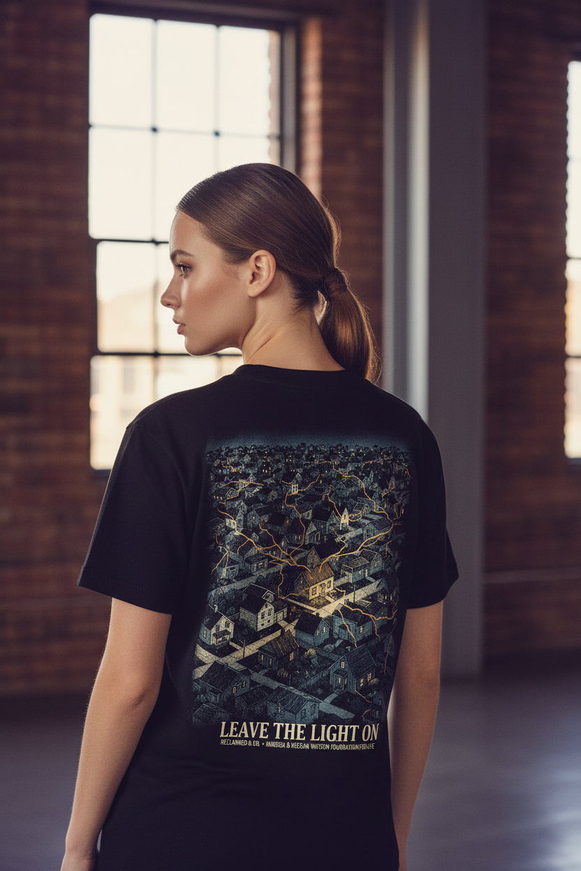 Leave the Light On Tee – Female Product Focus