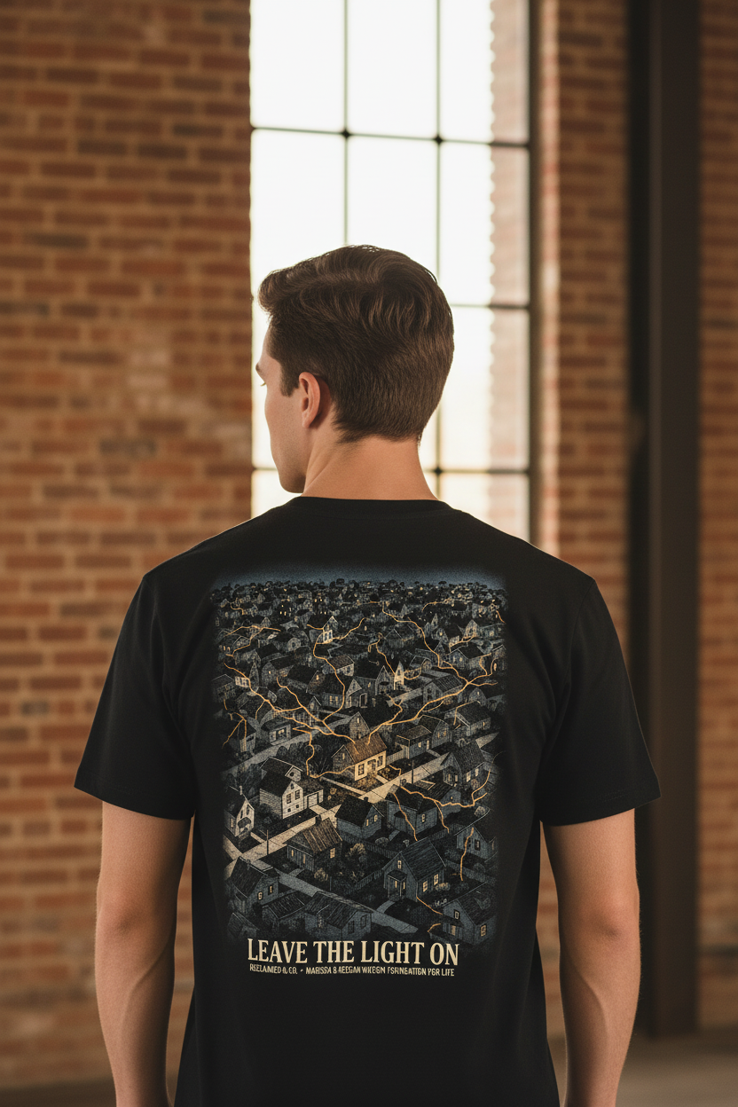Leave the Light On Tee – Male Product Focus