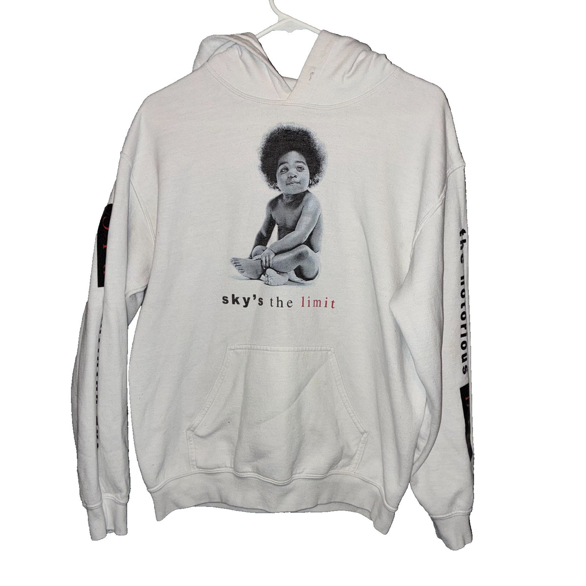 Notorious B.I.G. Sky’s The Limit Hoodie Ready To Die Baby Graphic Size M