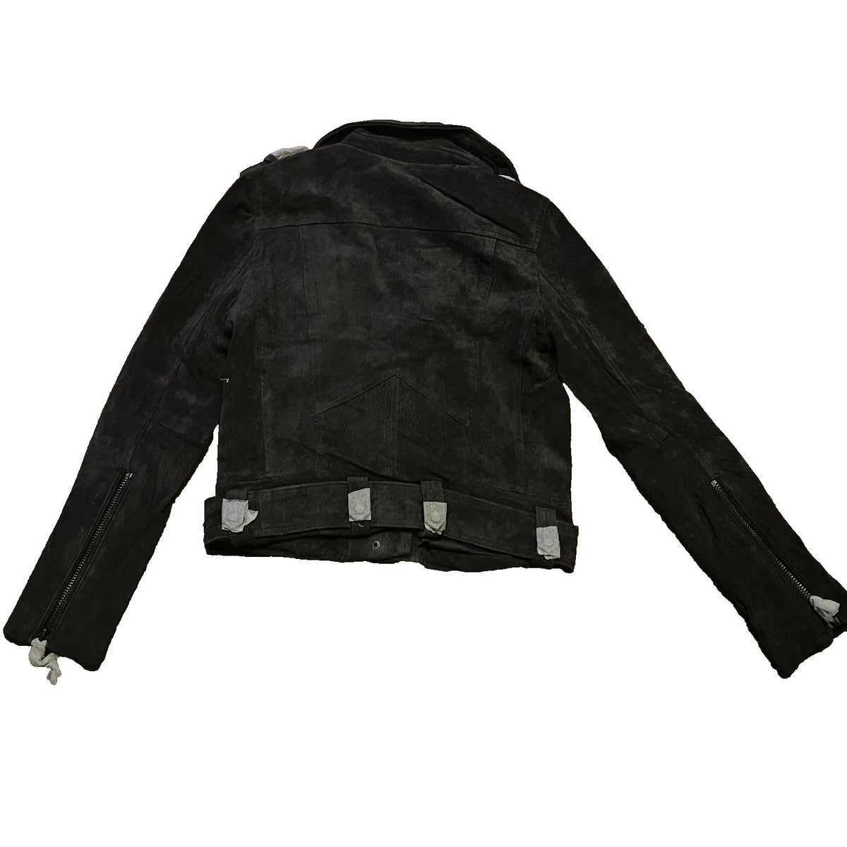 Blank NYC Motorcycle leather jacket Grey Suede- New with tags- womens size XS
