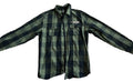 Burnside Flannel Shirt XL – Army Green/Black Plaid B8210