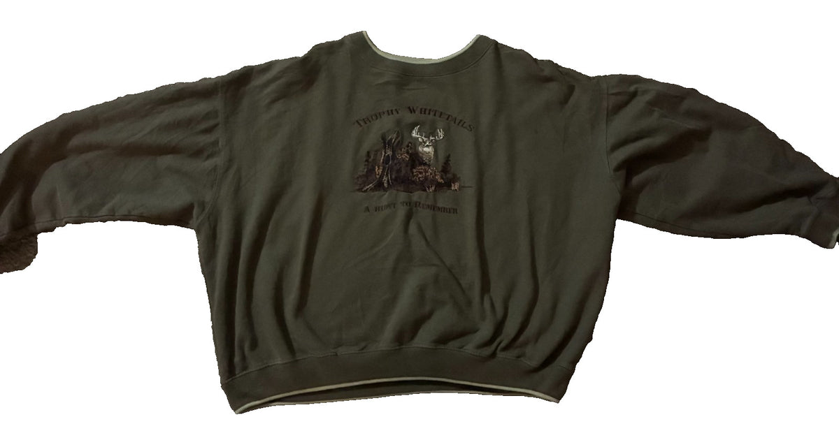 Vintage 90s Outdoor Life Trophy Whitetails Sweatshirt 2XL Field Tested