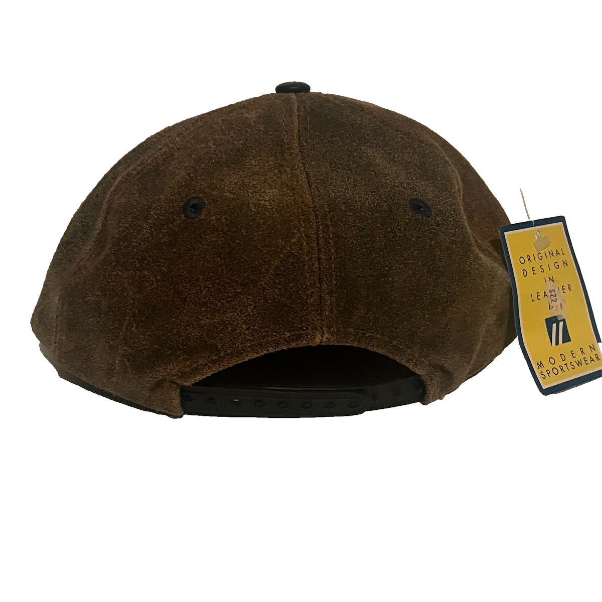 Vintage Notre Dame Fighting Irish Snapback Hat Genuine Leather Embroidered NWT