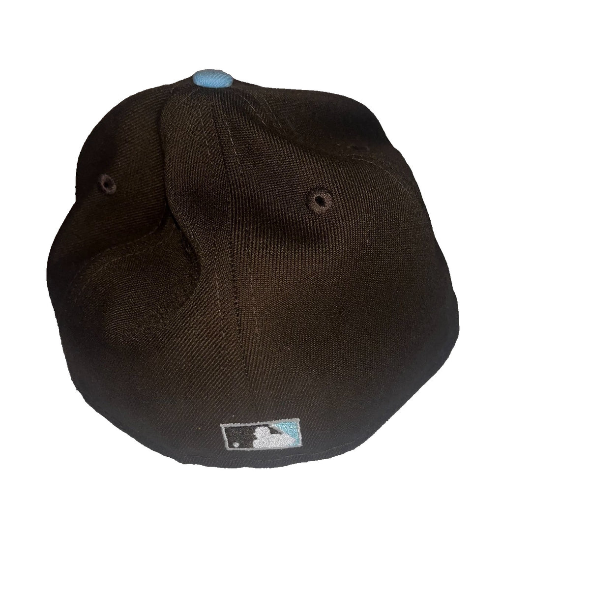 New Era 59FIFTY Pittsburgh Pirate Fitted Hat Black Crown & Light Blue Brim 7 1/4