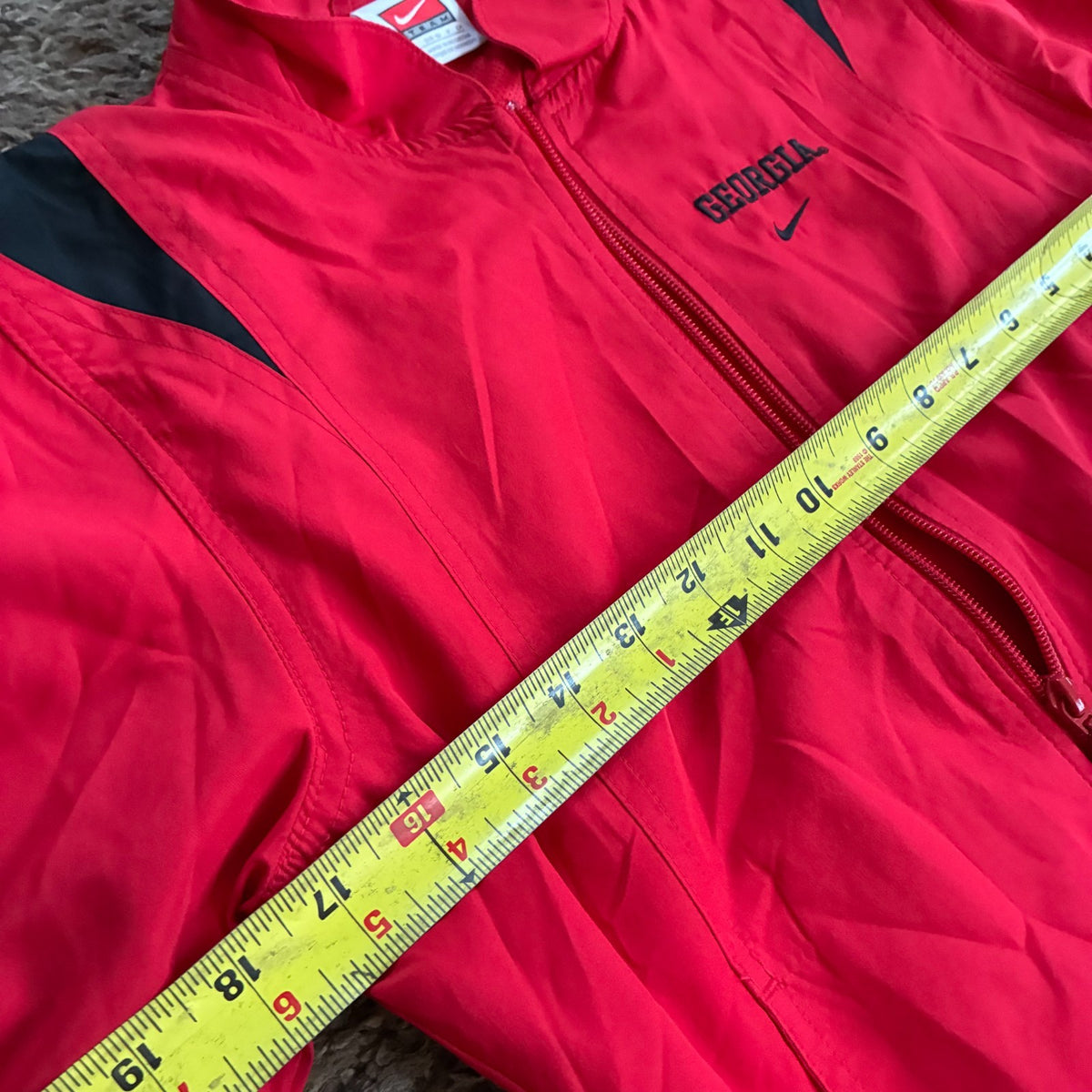 Vintage Georgia Bulldogs Nike Windbreaker NCAA UGA Red Black Jacket Small
