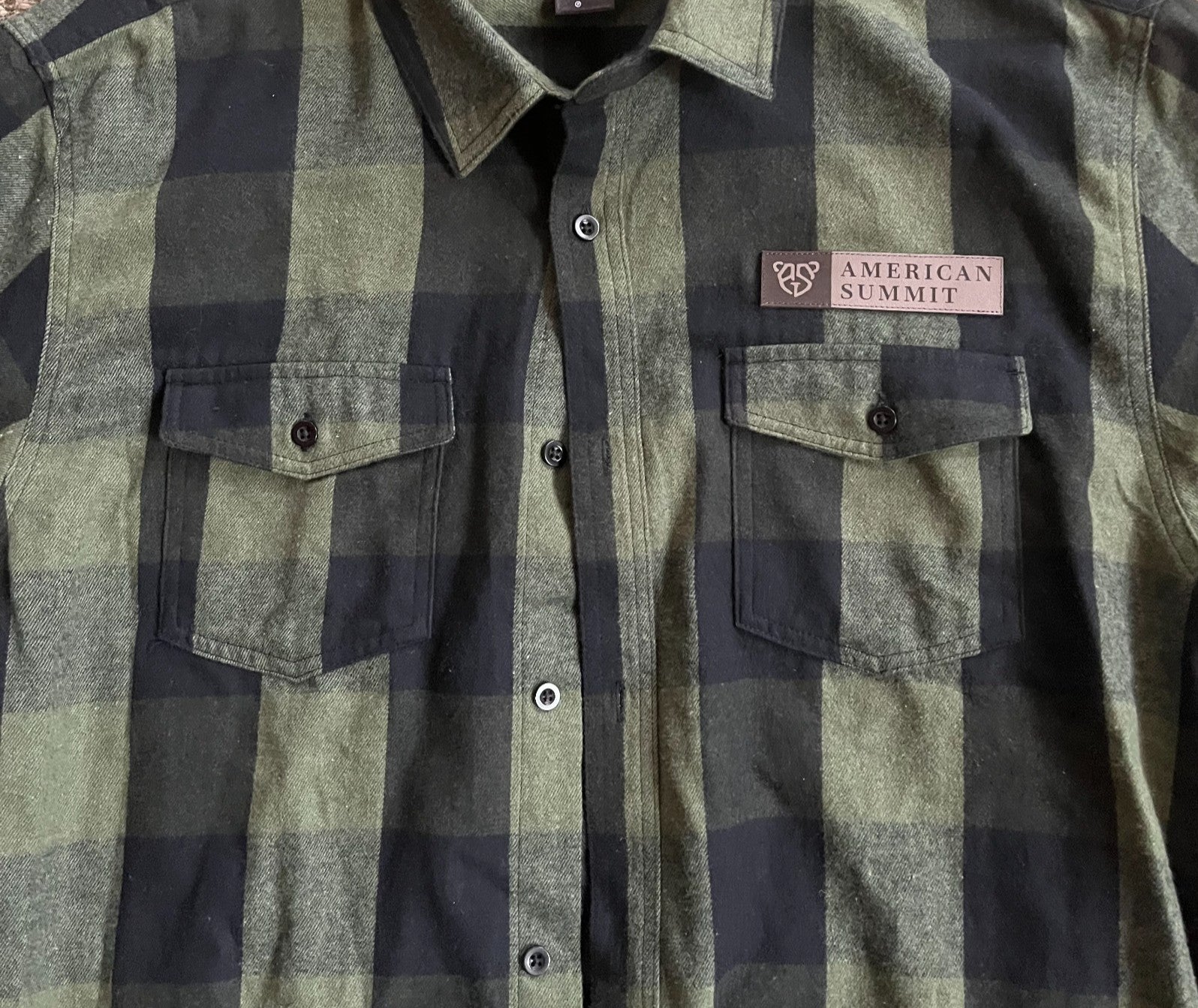 Burnside Flannel Shirt XL – Army Green/Black Plaid B8210