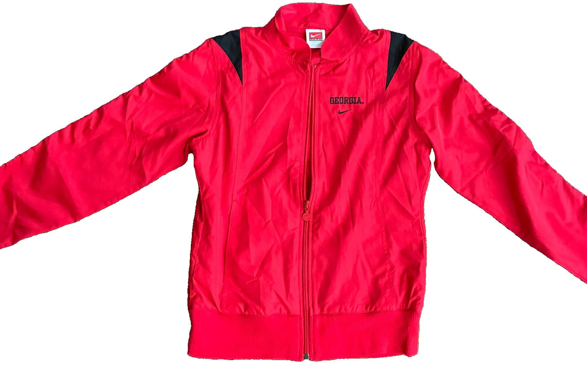Vintage Georgia Bulldogs Nike Windbreaker NCAA UGA Red Black Jacket Small
