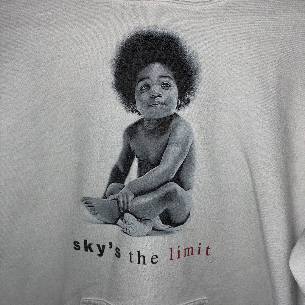 Notorious B.I.G. Sky’s The Limit Hoodie Ready To Die Baby Graphic Size M